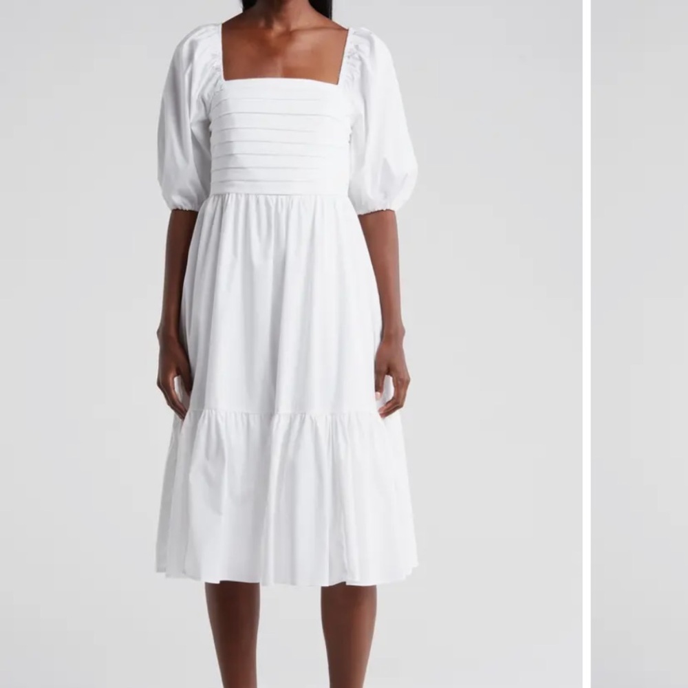 Nanette Lepore Amber Puff Sleeve Tiered Dress